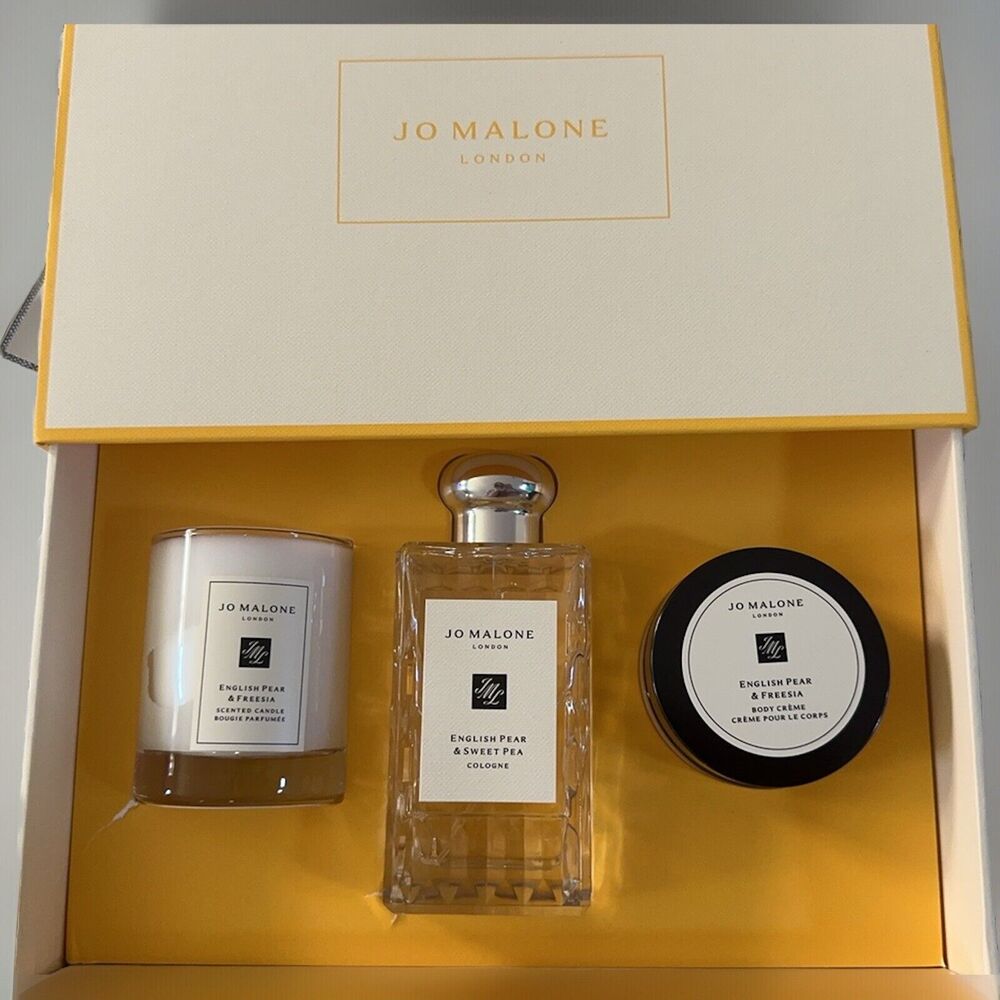 Jo Malone English Pear Layering Collection Coffret 3 PC Gift Set New in box $244
